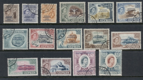 Cyprus-1962-QEII-Pictorials-Opt-in-Greek-Turkish-CTO