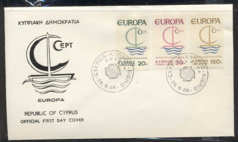 Cyprus-1966-Europa-Sailboat-FDC