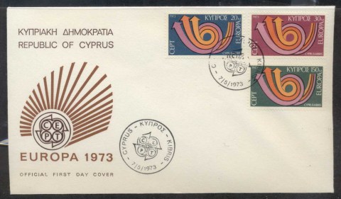 Cyprus-1973-Europa-Posthorn-Arrow-FDC