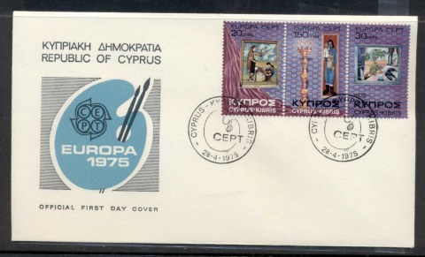 Cyprus-1975-Europa-Paintings-FDC