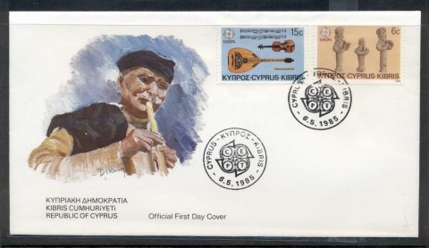 Cyprus-1985-Europa-Music-Year-FDC