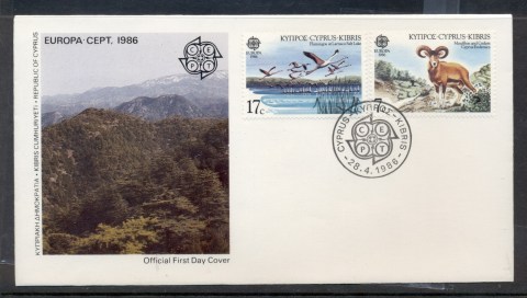 Cyprus-1986-Europa-Environment-FDC