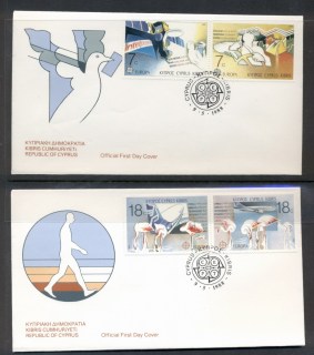 Cyprus-1988-Europa-Transport-Communication-2x-FDC