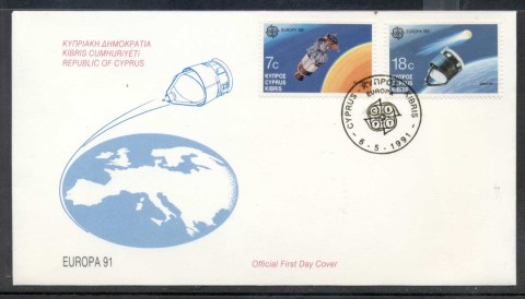 Cyprus-1991-Europa-Man-in-Space-FDC