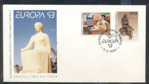 Cyprus-1993-Europa-Modern-Art-FDC