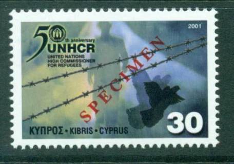 Cyprus-2001-UN-High-Commission-for-Refugees-SPECIMEN-MUH-Lot23541