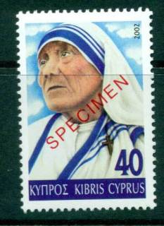 Cyprus-2002-Mother-Theresa-SPECIMEN-MUH-Lot23555