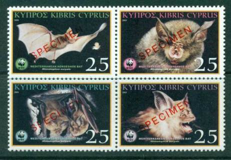 Cyprus-2003-Bats-SPECIMEN-Block-4-MUH-Lot23532