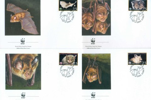 Cyprus-2003 WWF Mediterranean Horseshoe Bat 4x FDC