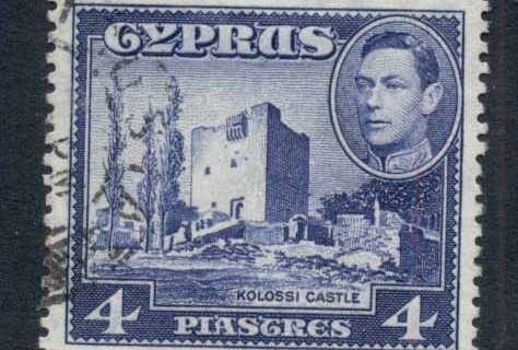 Cyprus-1951-KGVI-Pictorials-Kolossi-Castle-4p