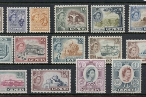 Cyprus-1955-QEII-Pictorials-MLH
