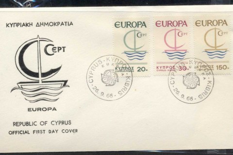 Cyprus-1966-Europa-Sailboat-FDC