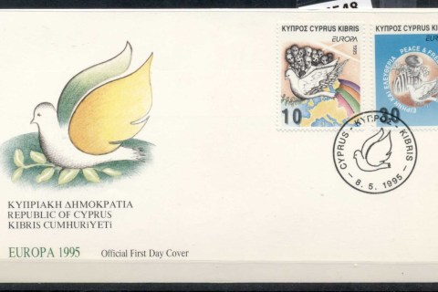 Cyprus-1995-Europa-Peace-Freedom-FDC