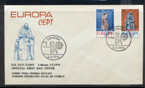 Cyprus-Turkish-1976-Europa-Pottery-FDC