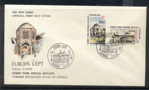 Cyprus-Turkish-1978-Europa-Architecture-FDC