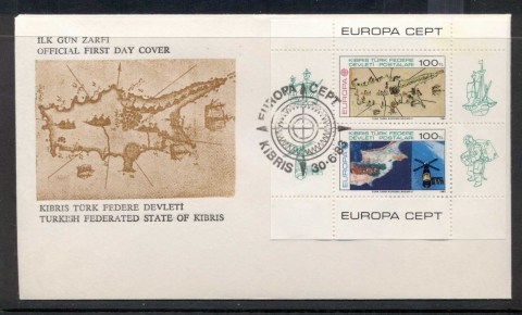 Cyprus-Turkish-1983-Europa-Human-Genius-MS-FDC