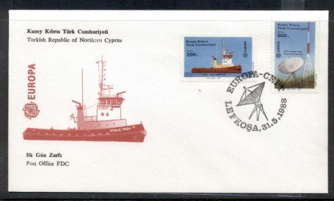 Cyprus-Turkish-1988-Europa-Transport-Communication-FDC