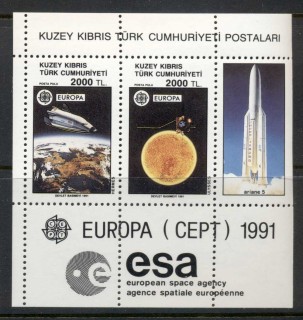 Cyprus-Turkish-1991-Europa-Space-MS-MUH