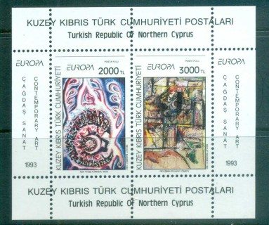 Cyprus-Turkish-1993-Europa-Contemporary-Paintings-MS-MUH