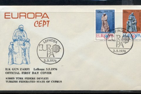 Cyprus-Turkish-1976-Europa-Pottery-FDC
