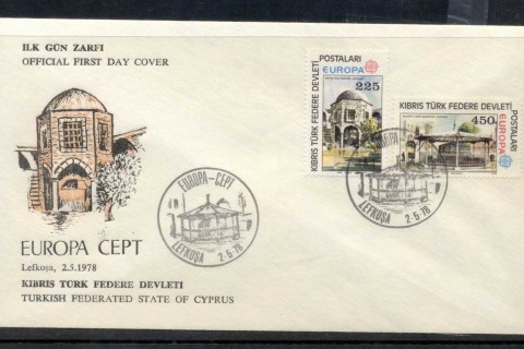 Cyprus-Turkish-1978-Europa-Architecture-FDC