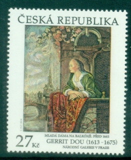 Czech-Republic-2016-Paintings-Joint-Issue-with-Liechtenstein-Young-Woman-on-a-Balcony-by-Gerrit-Dou-MUH
