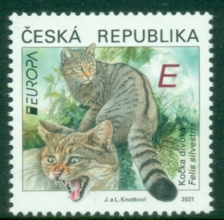 Czech-Republic-2021-EUROPA-Stamp-Endangered-National-Wildlife-MUH