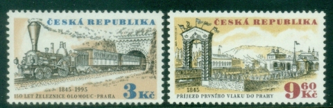 Czech-Republic-1995-The-150th-Anniversary-of-the-Railway-Connection-Olomouc-Prague-MUH