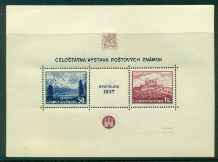 Czechoslovakia-1937-Bratislava-Philatelic-Exhibition-MS