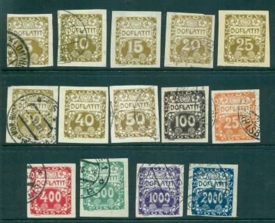 Czechoslovakia-1918-20-Postage-Due-14-MLH-FU-lot37974