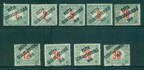 Czechoslovakia-1919-Opt-on-red-numerals-Mi150-8-MLH-lot37973