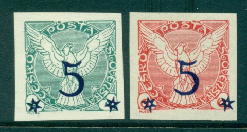 Czechoslovakia-1925-6-Dove-newspaper-Stamps-MLH-lot37995