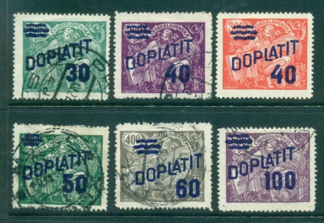 Czechoslovakia-1926-Postage-Due-6-MLH-FU-lot37979