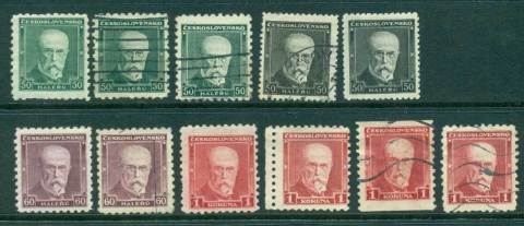 Czechoslovakia-1930-Masaryk-Asst-MLH-FU-lot41076