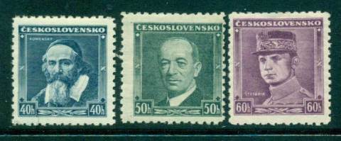 Czechoslovakia-1936-Portraits-MLH-lot41079