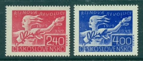 Czechoslovakia-1947-Russian-Revolution-30th-Anniv-MUH-lot38095