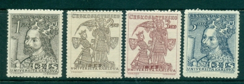 Czechoslovakia-1948-Charles-University-MUH-lot38098