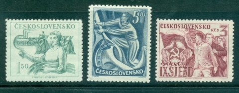 Czechoslovakia-1949-Communist-party-gum-inclusions-MLH-lot38119