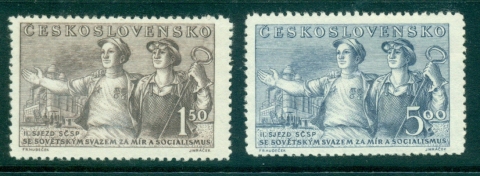 Czechoslovakia-1950-Czech-Soviet-Friendship-MUH-lot38148