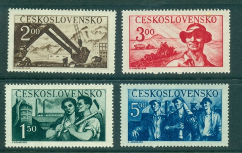 Czechoslovakia-1950-Factory-Workers-MUH-lot38141