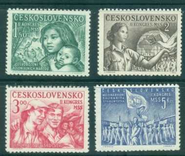 Czechoslovakia-1950-Students-World-Congress-MUH-lot38142