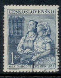 Czechoslovakia-1952-International-Womens-Day-FU