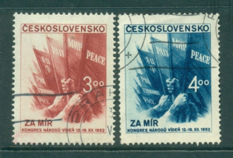 Czechoslovakia-1952-Nations-for-Peace-CTO-lot41204