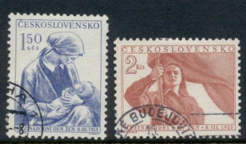 Czechoslovakia-1953-International-Womens-Day-FU