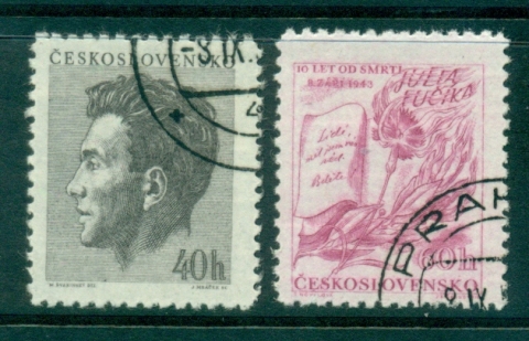 Czechoslovakia-1953-Julius-Fucik-CTO-lot38216