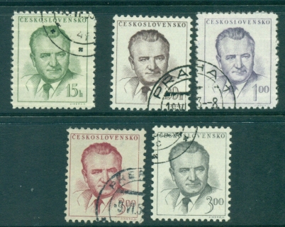 Czechoslovakia-1953-Klement-Gottwald-5-FU-lot38210