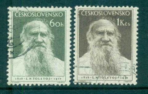 Czechoslovakia-1953-Leo-Tolstoy-FU-lot70005