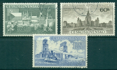 Czechoslovakia-1953-Soviet-Friendship-CTO-lot38221