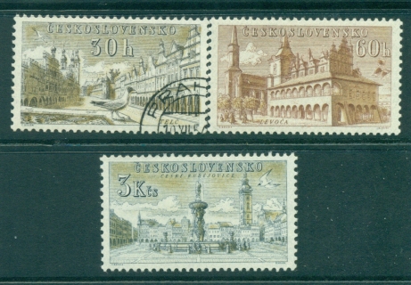 Czechoslovakia-1954-Buildings-CTO-lot38238