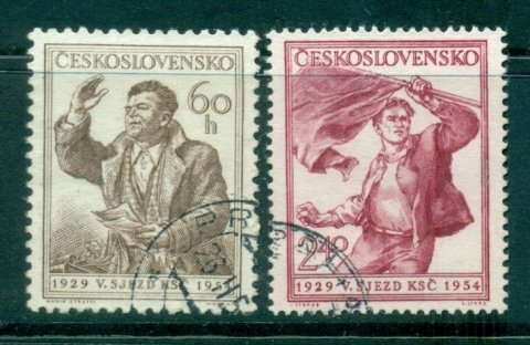 Czechoslovakia-1954-Communist-Party-CTO-lot38228